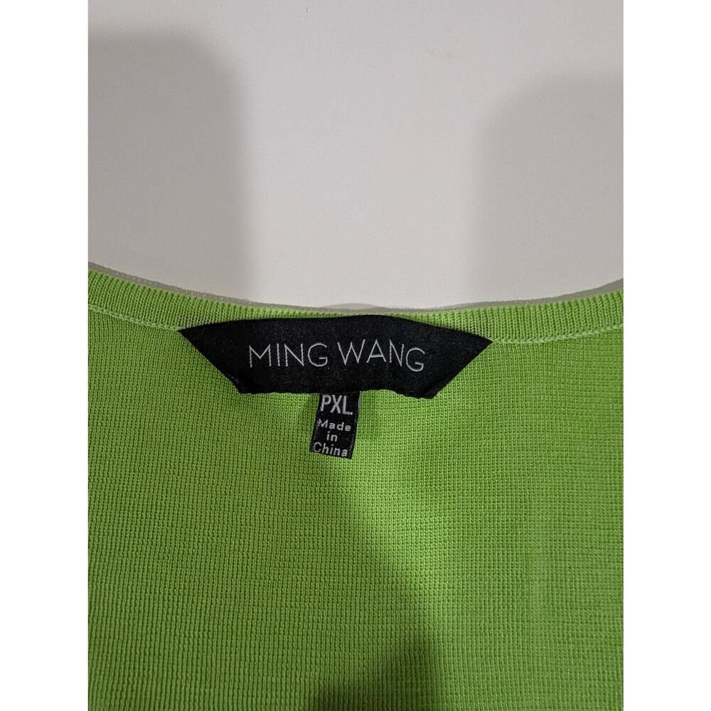 Ming Wang Top Womens Petite XL Green Lime Shell Tank Business Career - Picture 4 of 9